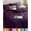 Utopia Bedding Copripiumino Matrimoniale 260x240 - Microfibra Copripiumino 260x240cm + Federe 65x65cm (Viola)
