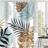 Uiiooazy Tenda Doccia Antimuffa, Tenda da Doccia 180x180cm Blu Cielo Boho Style Tropicale Foglie di Palma Giungla Tende da Bagno Tessuto Lavabile Impermeabile Tende per Vasca da Bagno con 12 Anelli