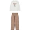 Women'secret Pijama Largo Snoopy Wild Red Collection Pigiama, Bianco, S Donna