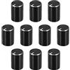 QUARKZMAN 10x15mm Potenziometro Manopola 10pz in Alluminio Nero | Rotatorio Elettronico Controllo, Zigrinato Albero, Volume Controllo Manopola, per Audio, Chitarra Attrezzature