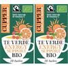 CUPPER Tè Verde Energy Support Biologico e Fairtrade con Arancia, Acerola, Guaranà e Matcha 20, Filtri 100% Biodegradabili, Confezione da 40 Bustine