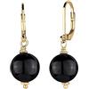Elli 0302831815 - Orecchini per donna, in acciaio INOX, argento 925, onice nera