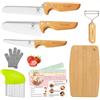 Kibbidea Set di 12 coltelli da cucina per bambini a partire dai 3 anni