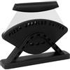 KUONIIY Tagliapizza, lame ultra affilate in acciaio inox, affettatrice per pizza con impugnatura morbida e supporto, nero