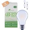 greenandco 4 lampadine a filamento LED | smerigliate | E27 A60 | 7,2 W 1521 lm | sostituisce 100 W | 6500 K bianco freddo | 320° | 230 V | senza sfarfallio | Classe energetica A | non dimmerabile