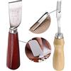 Nothers Zhioudz 2 Utensile per Bordi in Pelle Coltello Spelucchino in Pelle, Comprese 2 Taglie di Smussatore per Bordi in Pelle, Kit di Strumenti Artigianali in Pelle for DIY Leather Craft Tools(Ncheli)