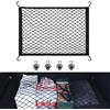 APKOL Rete Bagagliaio Auto 100x80cm Estensibile Fino a 200×160cm, Rete | Portaoggetti in Nylon Elastico con 4 Ganci e 4 Anelli in Metallo, Organizer Universale per Auto, SUV, Camion, Furgone, Nero