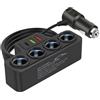 CGEAMDY Caricabatterie Da Auto, Auto USB Splitter Accendisigar, Adattatore per Accendisigari, Rapida per Dispositivi Auto 12V/24V, Prese Sdoppiatore Accendisigari 120W, Universale Autos Accessorio