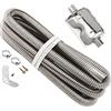 PINGEUI NGOSUET Tubo di Scarico in Acciaio Inox da 25 mm, 300 cm, per Generatori di Corrente e Riscaldatori Diesel ad Aria, con Silenziatore, Staffa, Fascette, Viti e Dado
