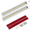topolenashop 2 Pezzi 120 LED Barra LED 12V 30cm con Interruttore - Luce Bianca Fredda per Auto, Camper, Van, Barca, Sottopensile, Cucina, Garage - Illuminazione Interni 12 Volt 1515266