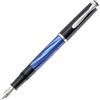 Pelikan 801911 - Penna Stilografica Linea M205 Classic, Blu Marmorizzato/Nero, Dettagli Argento Silver, Pennino in Acciaio Inossidabile, Dimensione F, in confezione regalo