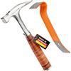 PICARD Martello da carpentiere, superficie liscia, n. 790 ½ + Pied-de-biche BlackGiant® + Adesivo | Martello da carpentiere professionale 800 g | Interamente acciaio | Magnete porta chiodi | Martello