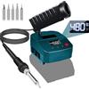 GZYZ Set saldatore a batteria compatibile con batteria Bosch 18 V BAT, saldatore portatile senza fili con protezione da bassa tensione, USB e tipo C, intervallo di temperatura 180 - 480 °C per fai da