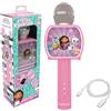 Lexibook, Gabby's Dollhouse, Microfono Bluetooth® con Funzione di Cambio Voce, Altoparlante Incorporato, Supporto per Telefono Incluso, Rosa, MIC240GDHLXB