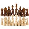 Zerodis 32 Pezzi Senza Bordo degli Scacchi in Legno Gioco di Scacchi Internazionale Giocattolo Interattivo Genitore-Figlio Puzzle Giocattolo Cognitivo per 3 4 5 6+ Anni Bambini