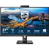 Philips Monitor 27" Quad HD LCD Nero con Tecnologia Flicker-Free