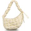 Trisapu Borsa trapuntata per donna leggera imbottita Hobo borsa a tracolla con tracolla regolabile morbida borsa a tracolla, Beige