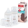 NUK Set biberon Perfect Match | 3+ mesi | Si adatta al palato del bambino | Controllo della temperatura | Sfiato anti-colica | 260 ml | Senza BPA | Tettarella media in silicone | Arcobaleno | 2 pezzi