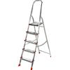 AgriEuro Premium Scalandrino in alluminio con cavalletto Alice 5, 5 gradini, 1.71 m - Altezza stimata operativa 2.10 m