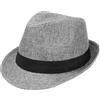 LIPODO Melange Trilby Cappello Fedora Screziato con Fascia in Tessuto Unisex Primavera Estate