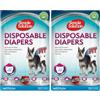 Simple Solution Nuovi 'True Fit' Pannolini Monuso per Cani Femmina con Idicatore di Bagnato Medio - 12 pezzi (Confezione da 2)