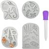 Wanfoou 4 stampi in silicone a tema marino, conchiglie, stelle marine, ricci di mare, caramelle, decorazioni per torte, cioccolato