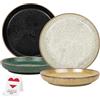 Urban Lifestyle Set Piatti Dessert 4 Pezzi Ø 15 cm in Gres Ronda, Piatti Piccoli Moderni e Colorati (4 Colori), Smalto Reattivo, Piatto Microonde e Lavastoviglie, Resistenti ai Graffi