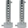 Riloer Terminale di scarico universale per moto Riloer, 2 x 48 mm, DB Killer, in acciaio inox, argento