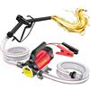 LIROPAU Pompa Travaso Gasolio a Batteria 45L/min, Elettrica Pompa di Trasferimento Diesel, Pompa Travaso Gasolio, Pompa Elettrica Portatile con Pistola, Filtro e Tubi per Diesel, Biodiesel, Cherosene e Olio