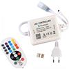 FOLGEMIR Trasformatore di alimentazione Bluetooth 230V per striscia LED 5050 RGB con telecomando a infrarossi 24 pulsanti, SOLO trasformatore, SENZA striscia