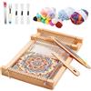 BEELUKY Telaio per Tessitura in Legno Telaio Per Bambino 29x19 cm Telaio Tessitura Legno Tessitura Bambini con Ago, Coltellino Tascabile, Lana Colorata per Principianti e Bambini