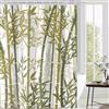 Uiiooazy Tenda Doccia Antimuffa, Tenda da Doccia 180x180cm Bambù Foglie Verde Astratta Foresta Spa Zen Tende da Bagno Tessuto Lavabile Impermeabile Poliestere Tende per Vasca da Bagno con 12 Anelli