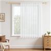 MRTREES 1 Pezzi Tende Voile Trasprarenti Bianche Soggiorno con Tasca per Asta 200x160cm Tenda Leggere per Camera da letto salotto Moderne 100 Altezza Cucina Casa interni Finestra