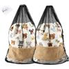 TNSLAND 2 Pezzi Sacchetti Lavatrice XXL 70 X 90 cm Rete per Bucato A Maglia Fine Sacchetto di Lavaggio per Bucato con Cordoncino Sacco Lavatrice, per Vestiti Giocattoli Viaggi, con Gancio (Nero)
