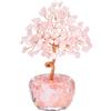 SINZONeu® Albero di Cristallo Quarzo Rosa - Bonsai 7 Chakra per Amore e Armonia, Decorazione Zen Regalo Originale per Donna