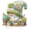 MOGTAA Gnomi Arte del Diamante Ornamenti da Scrivania, Kit di Pittura con Diamanti 5D a Forma Speciale per Piante Succulente per Adulti Principianti, Kit di Arte con Diamanti Cristallo per Decorazione
