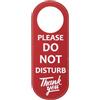 VANTOBEST 8,3 x 21,5 cm, rosso double-face Do Not Disturb, cartello in pelle PU per la privacy della porta per ufficio, casa, riunioni, lezioni online
