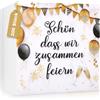 Kssvzz 200 tovaglioli Schön, dass wir zusammen feiern | Tovaglioli monouso a 2 strati, 33 x 33 cm, per compleanno, matrimonio, anniversario e feste, decorazione da tavolo resistente con scritta