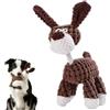 WANGHONGGOGO Giocattolo morbido a forma di asino per cani, giocattolo interattivo che squittisce, giocattolo da masticare per cuccioli, giocattolo di peluche a forma di asino per cani di piccola taglia (brown)