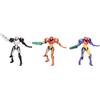 Nintendo Metroid Prime Samus - Statuina da collezione da 6,3 cm, confezione da 3, licenza ufficiale Jakks Pacific, include tuta Varia, Phazon e Gravity, design dettagliato, confezione da collezione