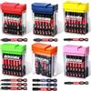Geinxurn Set di punte per cacciaviti resistenti agli urti, 90 pezzi, 50 mm, magnetici (PH2/PZ2/T10/T15/T20/T25/T30/Hex) S2, in acciaio, con scatola colorata
