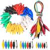 GTIWUNG 90Pcs Coccodrillo Clip (28mm/35mm/45mm) Clip per Batteria Coccodrillo Morsetti Elettrico Test Helper + 10Pcs Cavi di Prova con Clip a Coccodrillo