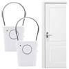 BAIFULAI 2 allarmi per maniglia della porta, 120 dB, allarme per porta e finestra, sensore touch per casa, camera d'albergo, camper, bianco