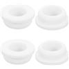 QUARKZMAN 4 Pezzi Occhielli in Gomma 30mm Foro di Perforazione, Passacavi Guarnizione 21mm ID Gommini Passacavo Scrivania Bianco Siliconica per Tappo Organizzare Filo Cablaggio Casa Auto