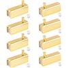 UFURMATE Cerniere per porta in vetro senza cornice, morsetto, chiusura a cerniera regolabile, set di ricambio, adatte per porte in vetro oscillanti libere da 3 - 6 mm (oro)