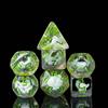 Cusdie Set di 7 dadi poliedrici DnD, per giochi di ruolo, Dungeons and Dragons (D&D-DnD), Pathfinder (dinosauro)