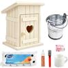 GTYARYUA Toilette per Casa delle Bambole, 7 PCS Accessori Casa Bambole, Accessori per Bambole, Bambole Miniature Accessori, Set da Bagno per Casa delle Bambole, Regali di Compleanno per Bambini