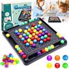 Capgoost Scacchiera intellettuale doppio duello - 84 pezzi gioco da tavolo palline, giochi di strategia arcobaleno, giochi di strategia, gioco di eliminazione, palline colorate