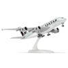 QIYUMOKE 1/240 A380 Modello Aereo per Qatar per Modelli Airbus A380 Aeroplano con Supporto (30 cm-L) Kit Pre-costruito per Adulti - Regali Creativi di Aviazione, Collezione da Tavolo da Esposizione