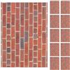 Milisten 12 fogli Carta da Parati Adesivo Mattone Rosso per Casa Delle Bambole Scala Rivestimento Murale In Miniatura Rimovibile Decorazione Della Parete per Casa Delle Bambole